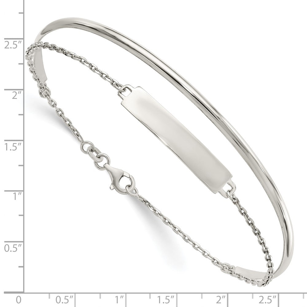 FJC Finejewelers 925 Sterling Silver Polished ID Bangle 6 mm