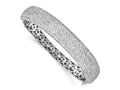 FJC Finejewelers 925 Sterling Silver Pavé Rhodium Plated 568 Stone CZ Hinged Bangle 11 mm