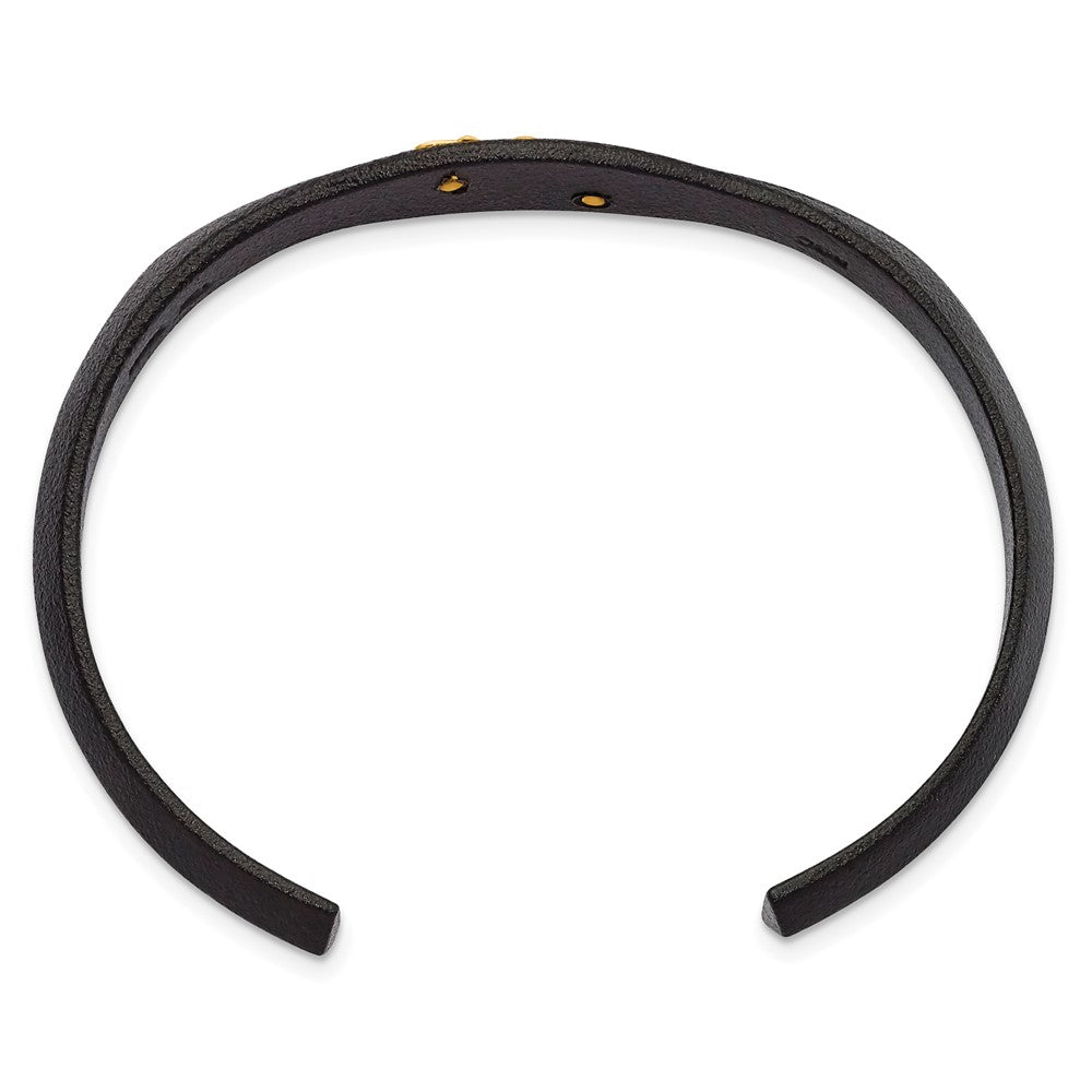 FJC Finejewelers 925 Sterling Silver Cuff Base Metal and Tri-color Black Hills Black Powder Coated Bangle 9 mm