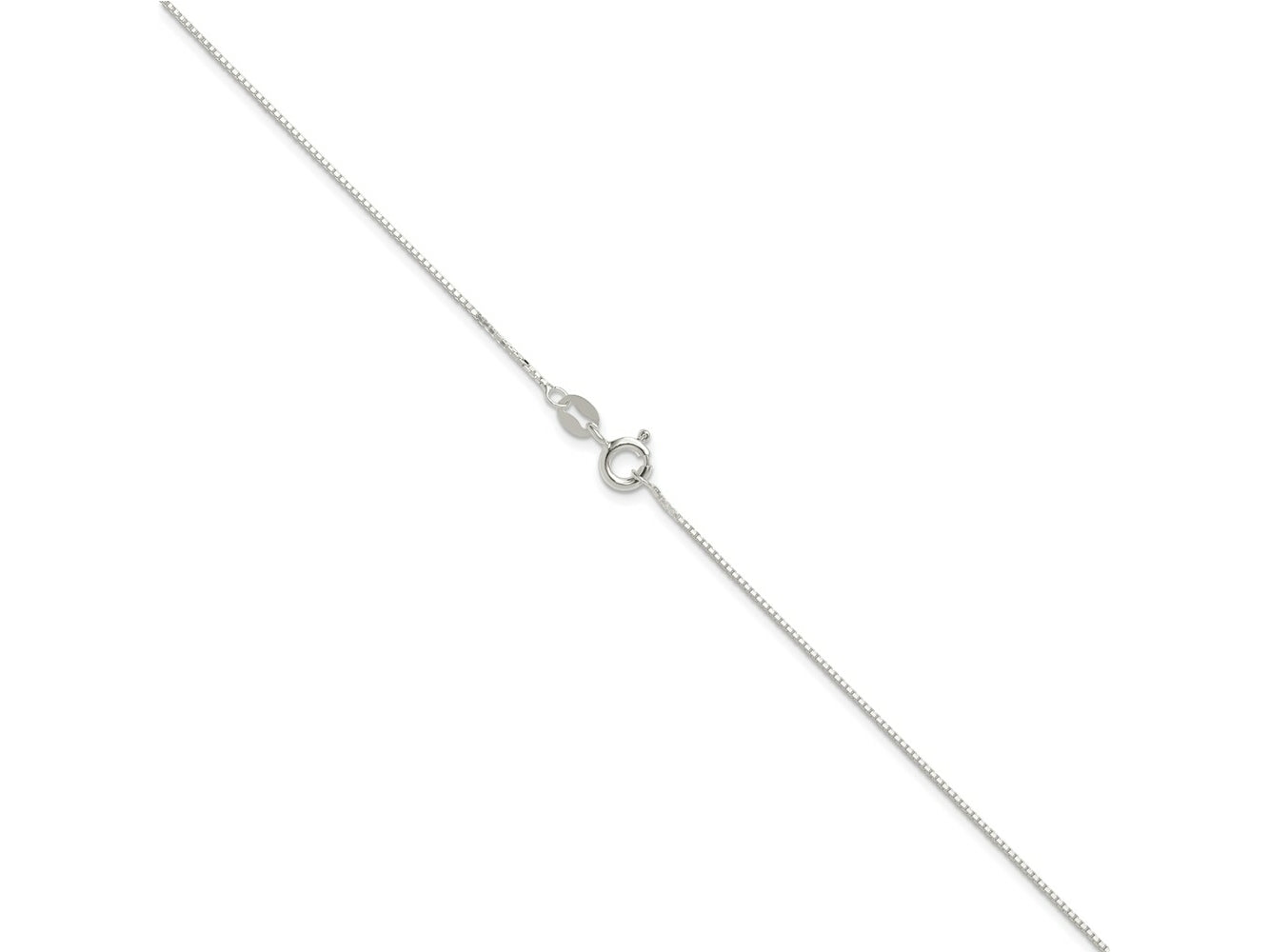 FJC Finejewelers 925 Sterling Silver 8 Sided Box Chain 18 Inches x 0.8 mm