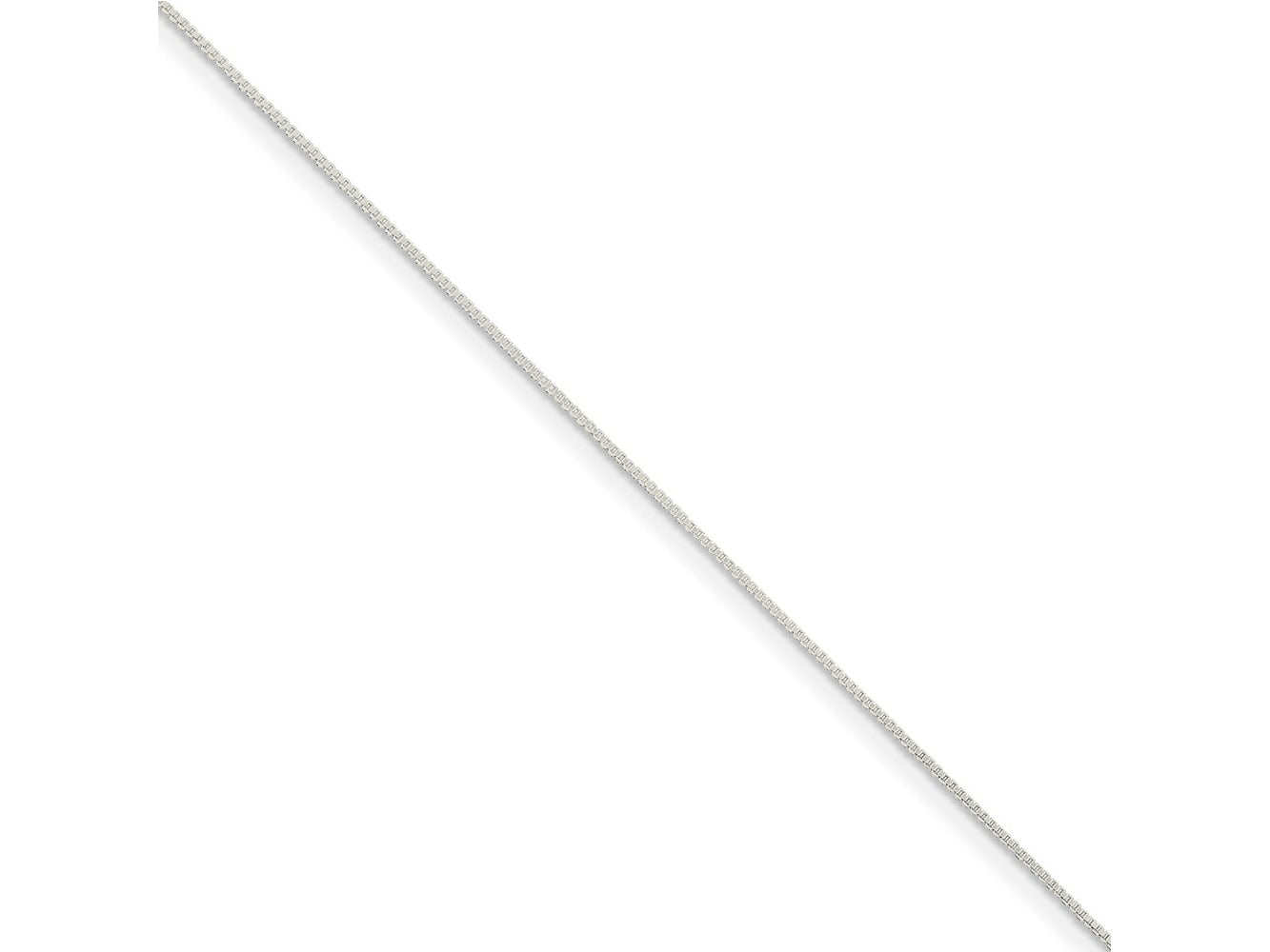 FJC Finejewelers 925 Sterling Silver .8 Box Chain Anklet 9 Inches x 0 mm