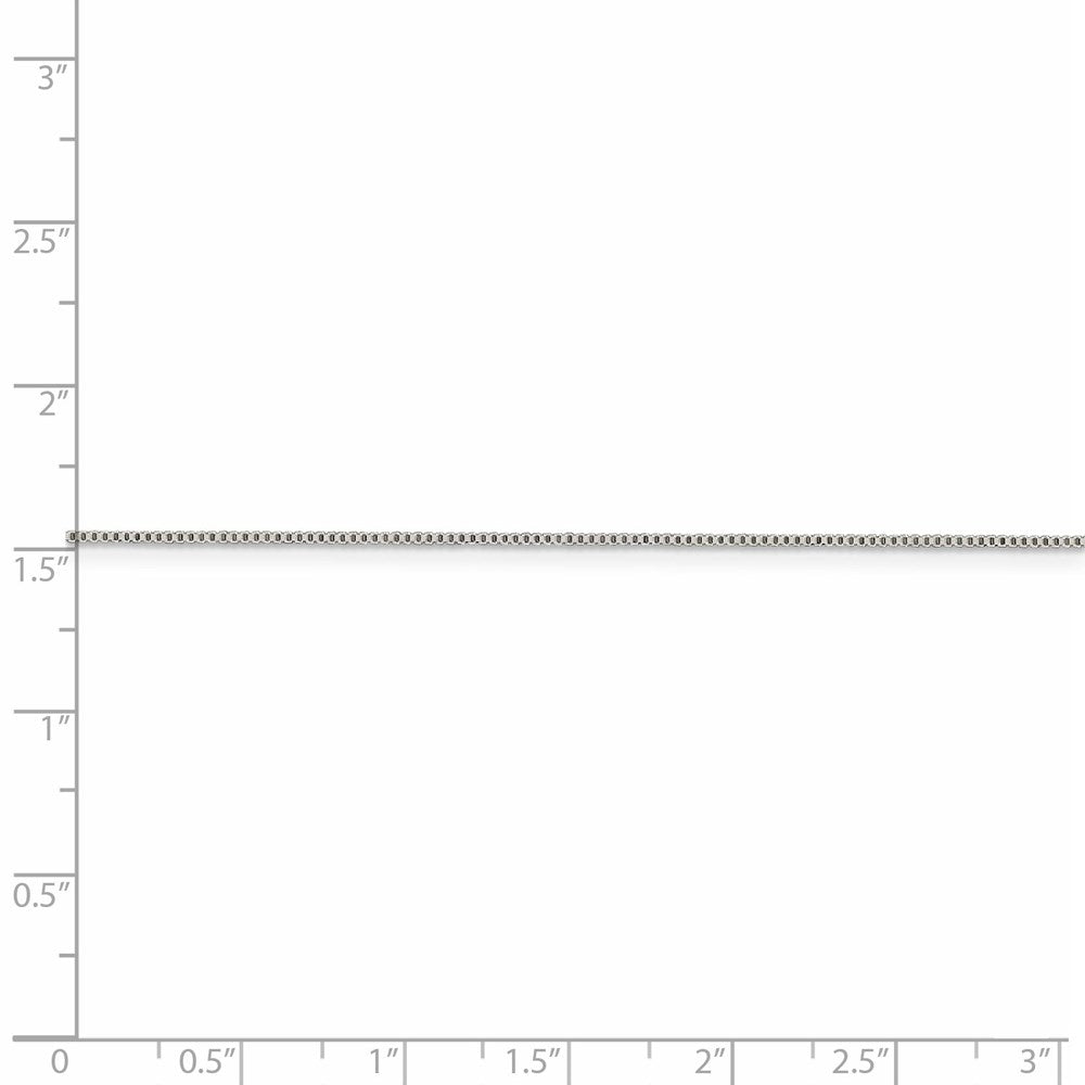 FJC Finejewelers 925 Sterling Silver Rhodium Plated Box Chain 14 Inches x 0.8 mm