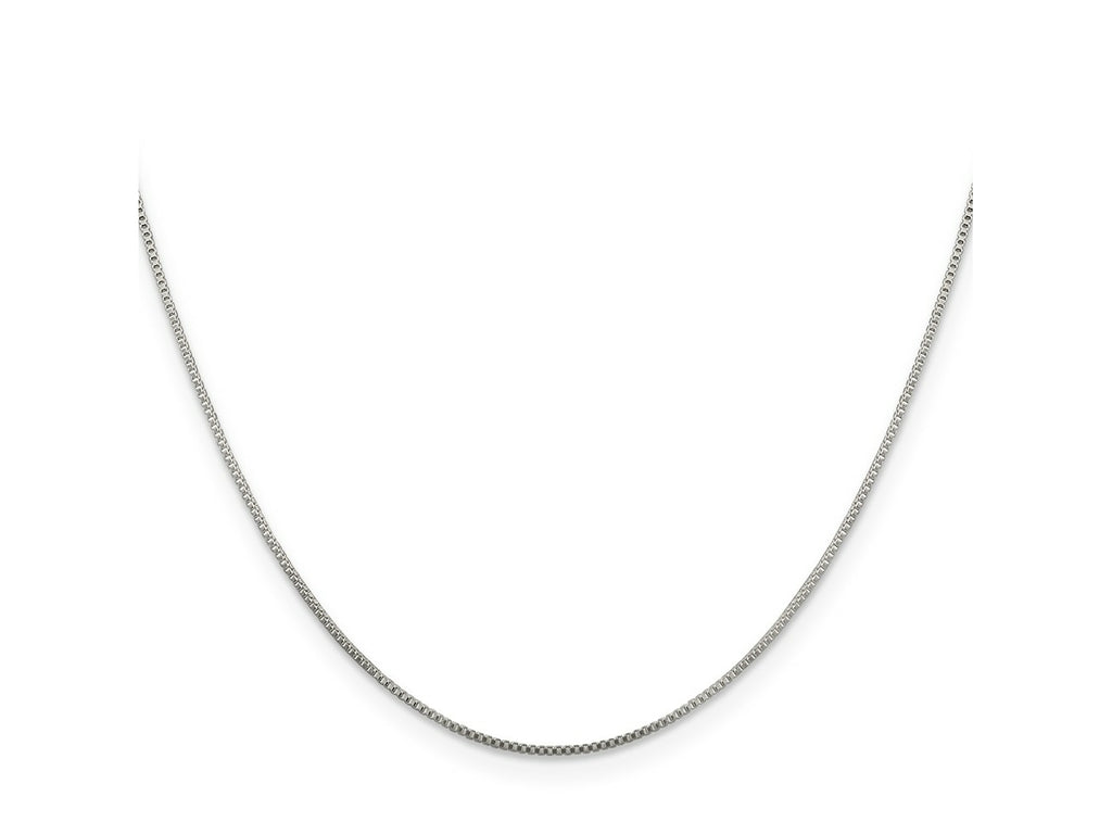 FJC Finejewelers 925 Sterling Silver Rhodium Plated Box Chain 14 Inches x 0.8 mm