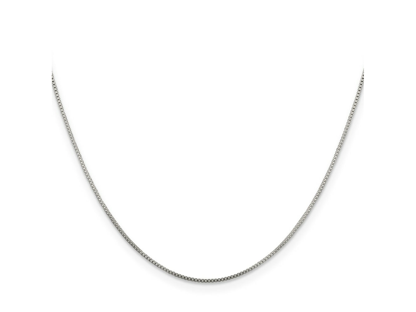 FJC Finejewelers 925 Sterling Silver Rhodium Plated Box Chain 14 Inches x 0.8 mm