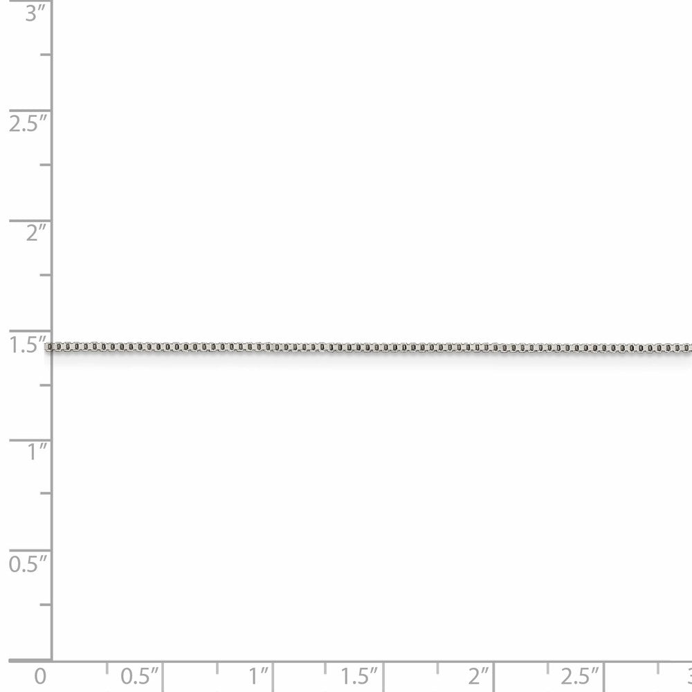 FJC Finejewelers 925 Sterling Silver Rhodium Plated Box Chain 28 Inches x 0.9 mm