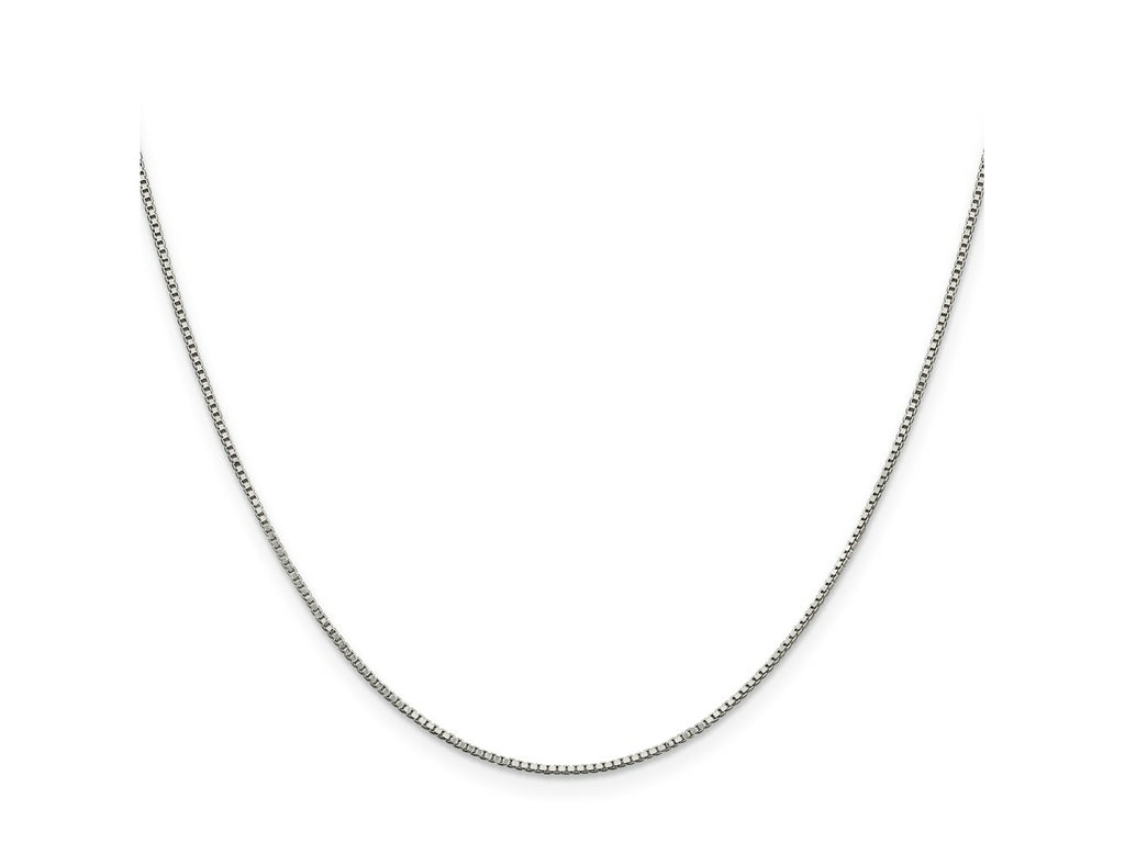 FJC Finejewelers 925 Sterling Silver Rhodium Plated Box Chain with 4in ext. 22 Inches x 0.9 mm
