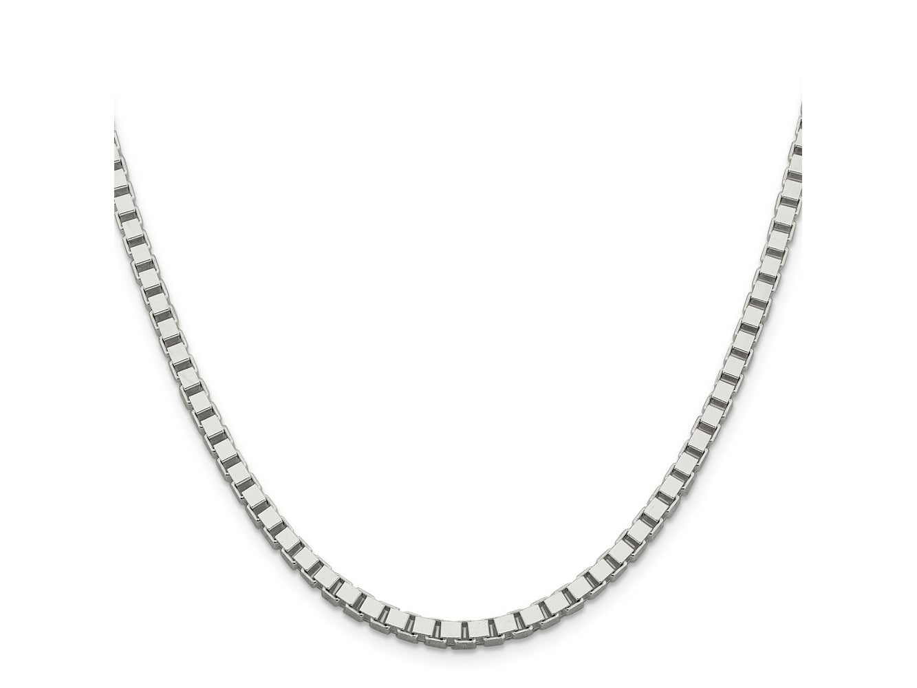 FJC Finejewelers 925 Sterling Silver Box Chain 28 Inches x 3.75 mm