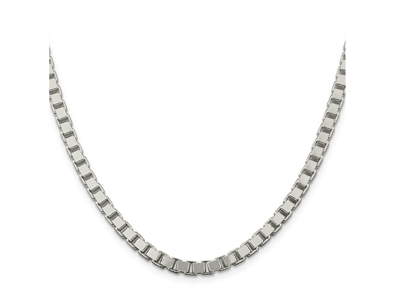 FJC Finejewelers 925 Sterling Silver Box Chain 28 Inches x 4.5 mm