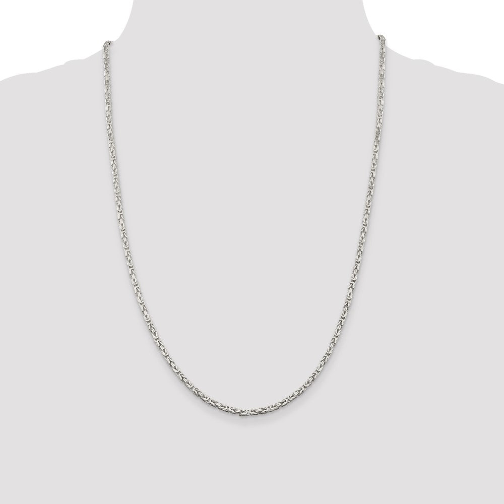 FJC Finejewelers 925 Sterling Silver Byzantine Chain 28 Inches x 2.5 mm