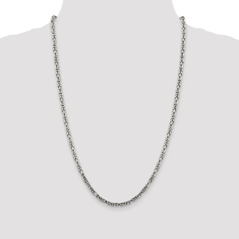 FJC Finejewelers 925 Sterling Silver Byzantine Chain 20 Inches x 3.25 mm