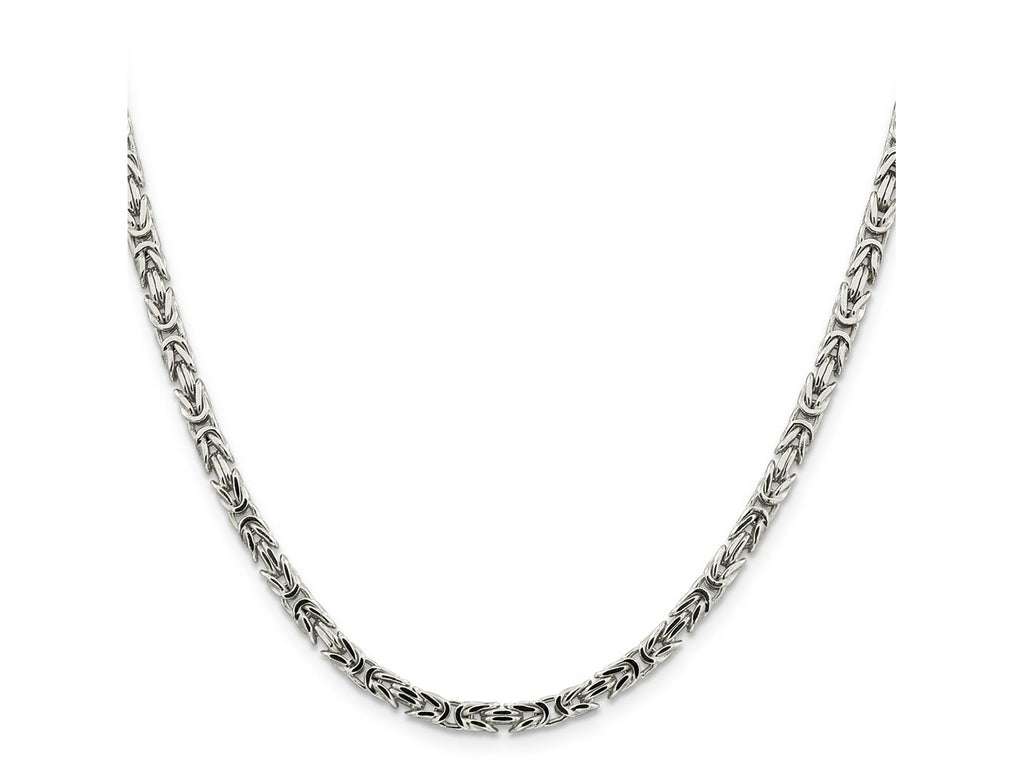 FJC Finejewelers 925 Sterling Silver Byzantine Chain 26 Inches x 3.25 mm