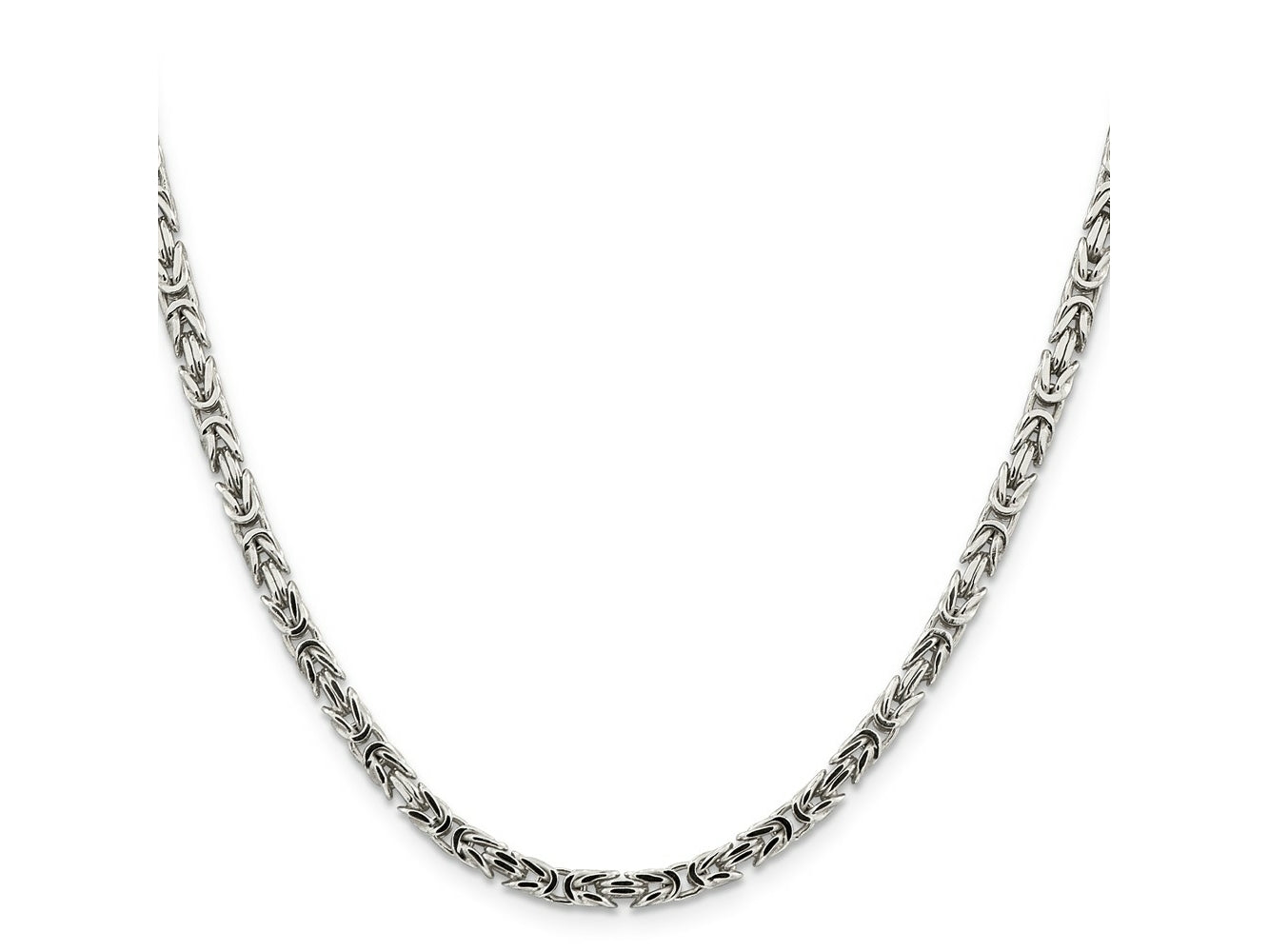 FJC Finejewelers 925 Sterling Silver Byzantine Chain 28 Inches x 3.25 mm