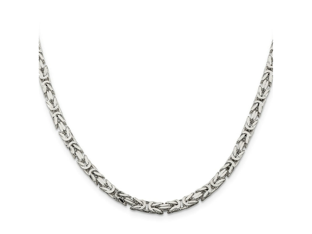 FJC Finejewelers 925 Sterling Silver Byzantine Chain 24 Inches x 4.25 mm