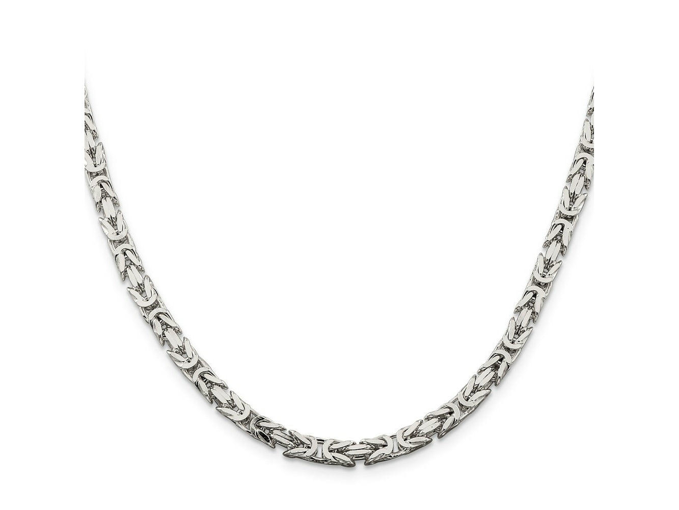 FJC Finejewelers 925 Sterling Silver Byzantine Chain 26 Inches x 4.25 mm