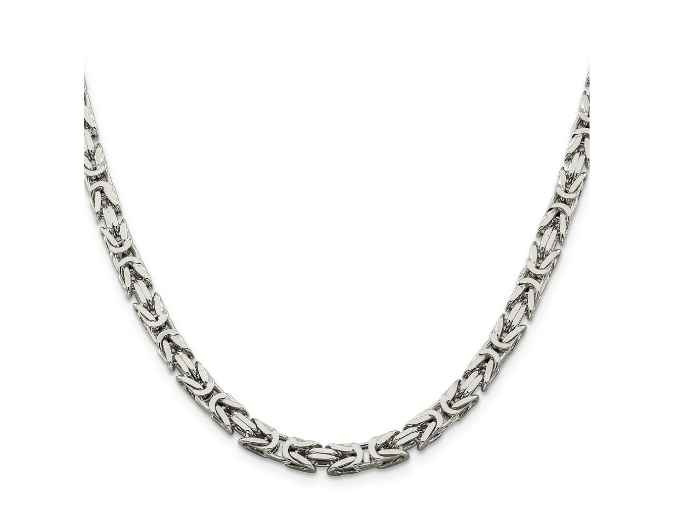 FJC Finejewelers 925 Sterling Silver Byzantine Chain 22 Inches x 5 mm