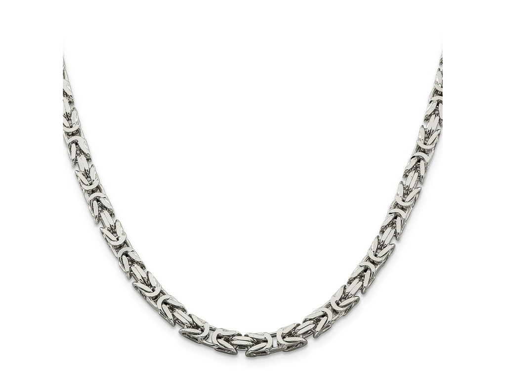 FJC Finejewelers 925 Sterling Silver Byzantine Chain 26 Inches x 5 mm