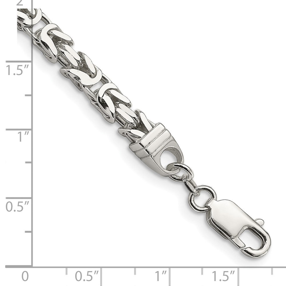 FJC Finejewelers 925 Sterling Silver Byzantine Bracelet Chain 8 Inches x 5 mm