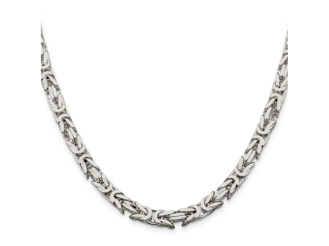 FJC Finejewelers 925 Sterling Silver Byzantine Chain 26 Inches x 6 mm