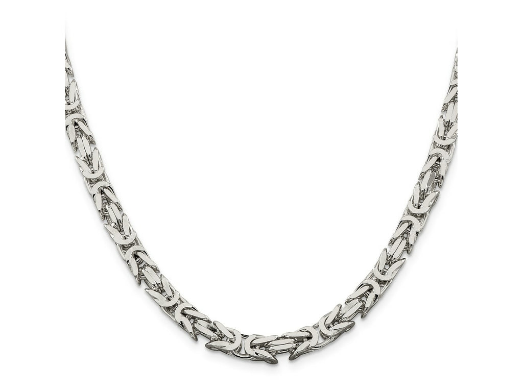 FJC Finejewelers 925 Sterling Silver Byzantine Chain 28 Inches x 6 mm