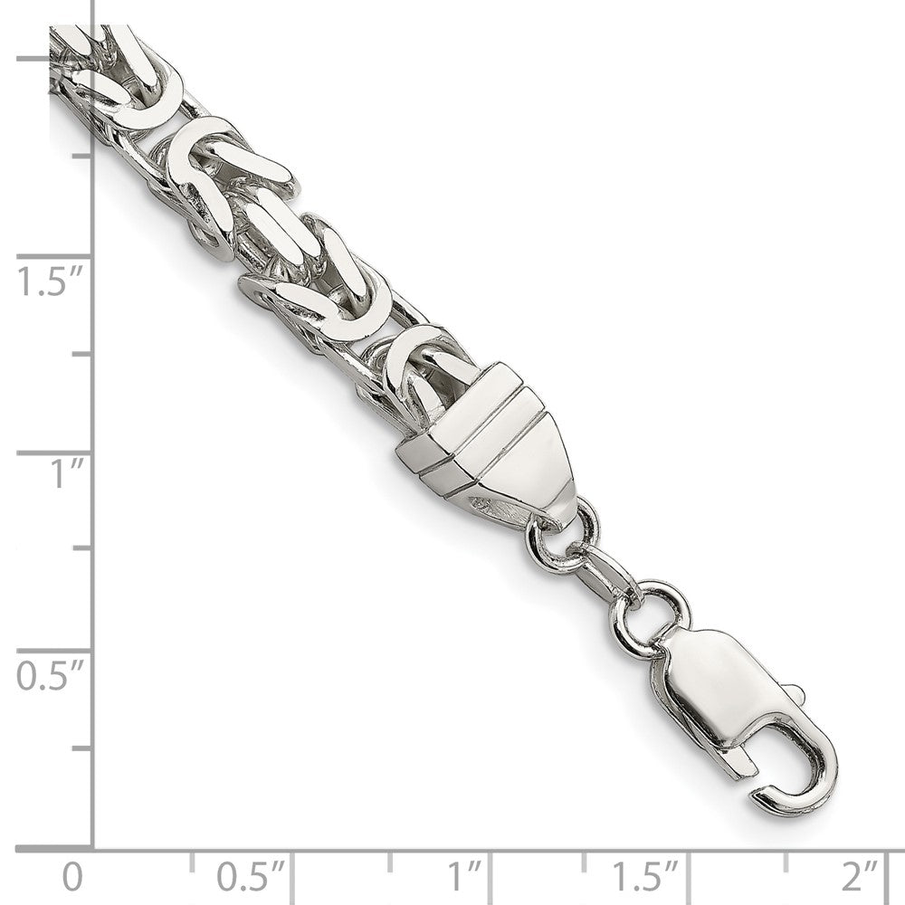 FJC Finejewelers 925 Sterling Silver Byzantine Bracelet Chain 8 Inches x 6 mm