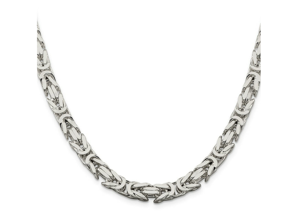 FJC Finejewelers 925 Sterling Silver Byzantine Chain 22 Inches x 7.5 mm