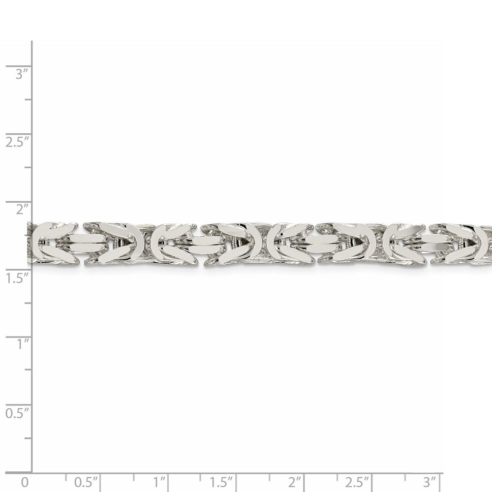FJC Finejewelers 925 Sterling Silver 7mm Byzantine Bracelet Chain 9 Inches x 7.5 mm