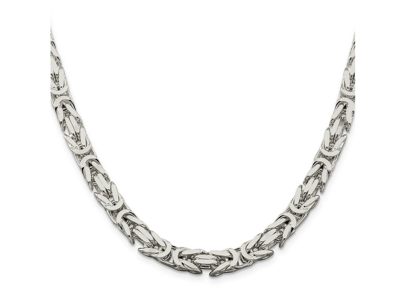 FJC Finejewelers 925 Sterling Silver 7mm Byzantine Bracelet Chain 9 Inches x 7.5 mm