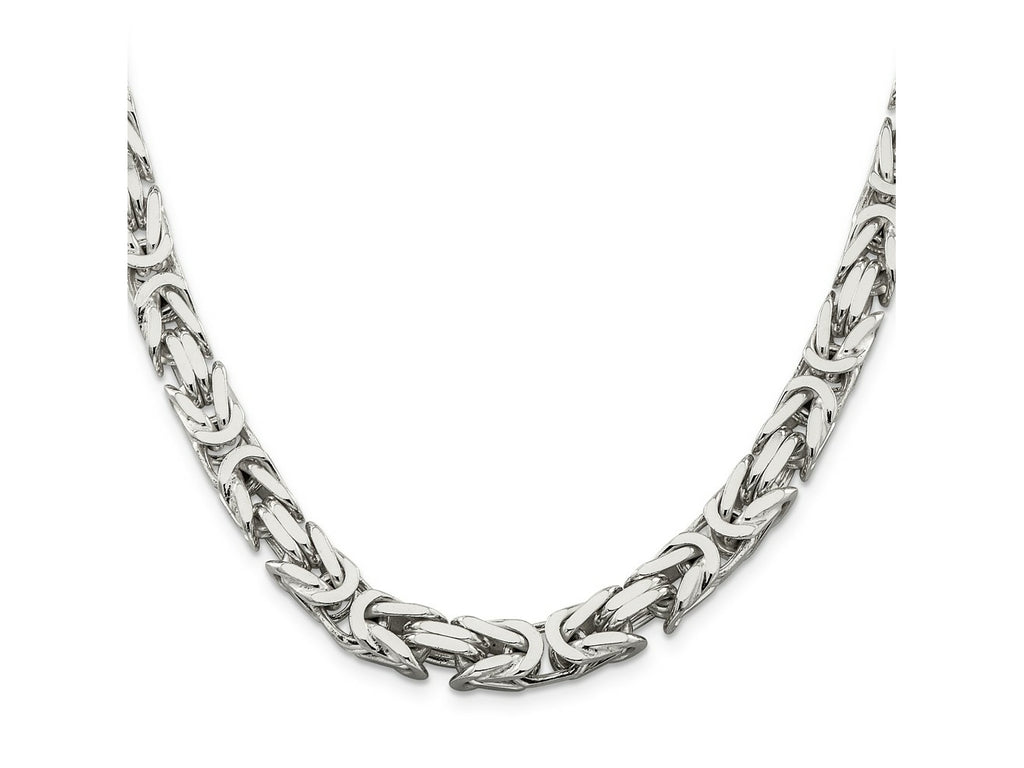 FJC Finejewelers 925 Sterling Silver Byzantine Chain 22 Inches x 8.25 mm