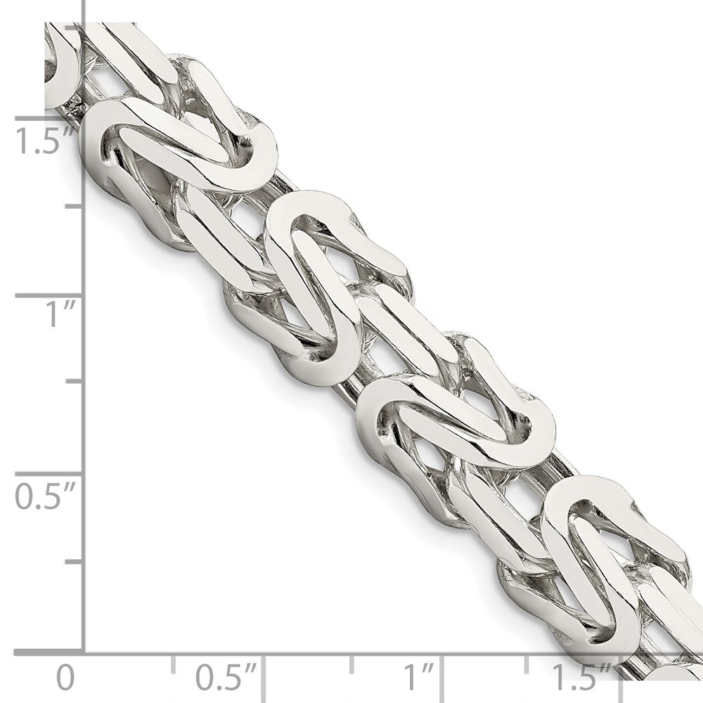 FJC Finejewelers 925 Sterling Silver Byzantine Bracelet Chain 9 Inches x 8.25 mm