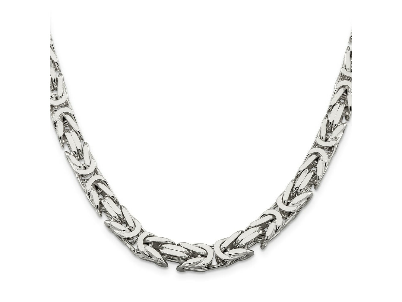 FJC Finejewelers 925 Sterling Silver Byzantine Bracelet Chain 9 Inches x 8.25 mm