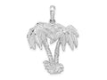 FJC Finejewelers 925 Sterling Silver Polished/Textured Double Palm Tree Charm 34 x 25 mm