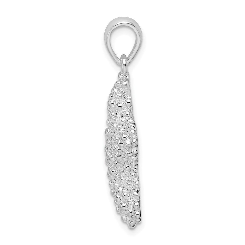 FJC Finejewelers 925 Sterling Silver Rhodium Plated Polished/Textured Starfish Charm 32 x 24 mm