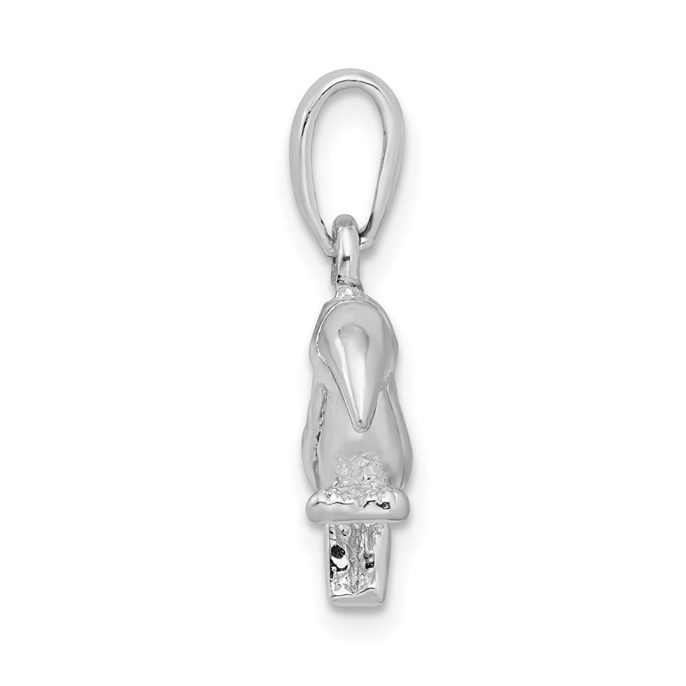 FJC Finejewelers 925 Sterling Silver Polished 3D Toucan Bird Charm 9 mm