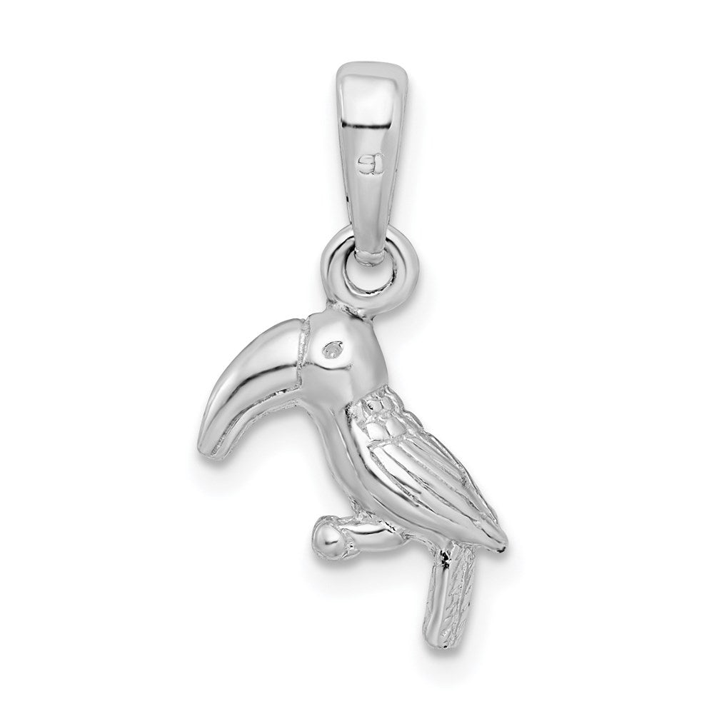 FJC Finejewelers 925 Sterling Silver Polished 3D Toucan Bird Charm 9 mm