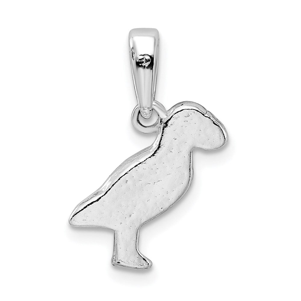 FJC Finejewelers 925 Sterling Silver Rhodium Plated Polished Puffin Bird Charm 10 mm