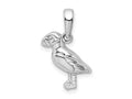 FJC Finejewelers 925 Sterling Silver Rhodium Plated Polished Puffin Bird Charm 10 mm