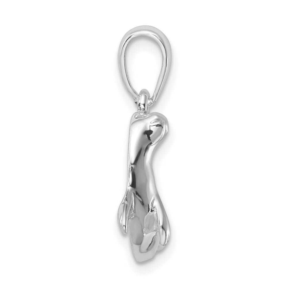 FJC Finejewelers 925 Sterling Silver Rhodium Plated Polished Seal Charm 22 x 19 mm
