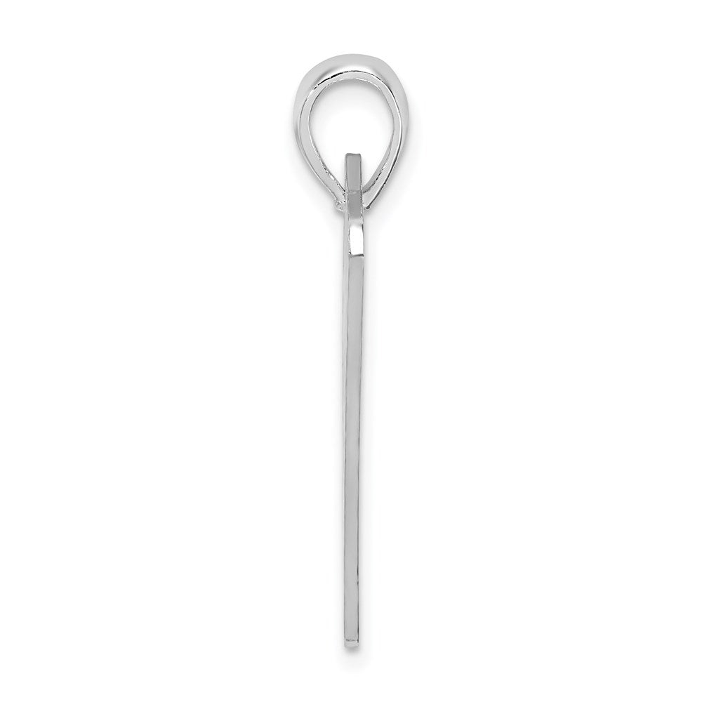 FJC Finejewelers 925 Sterling Silver d Polished/Textured Key West License Charm 29 x 11 mm