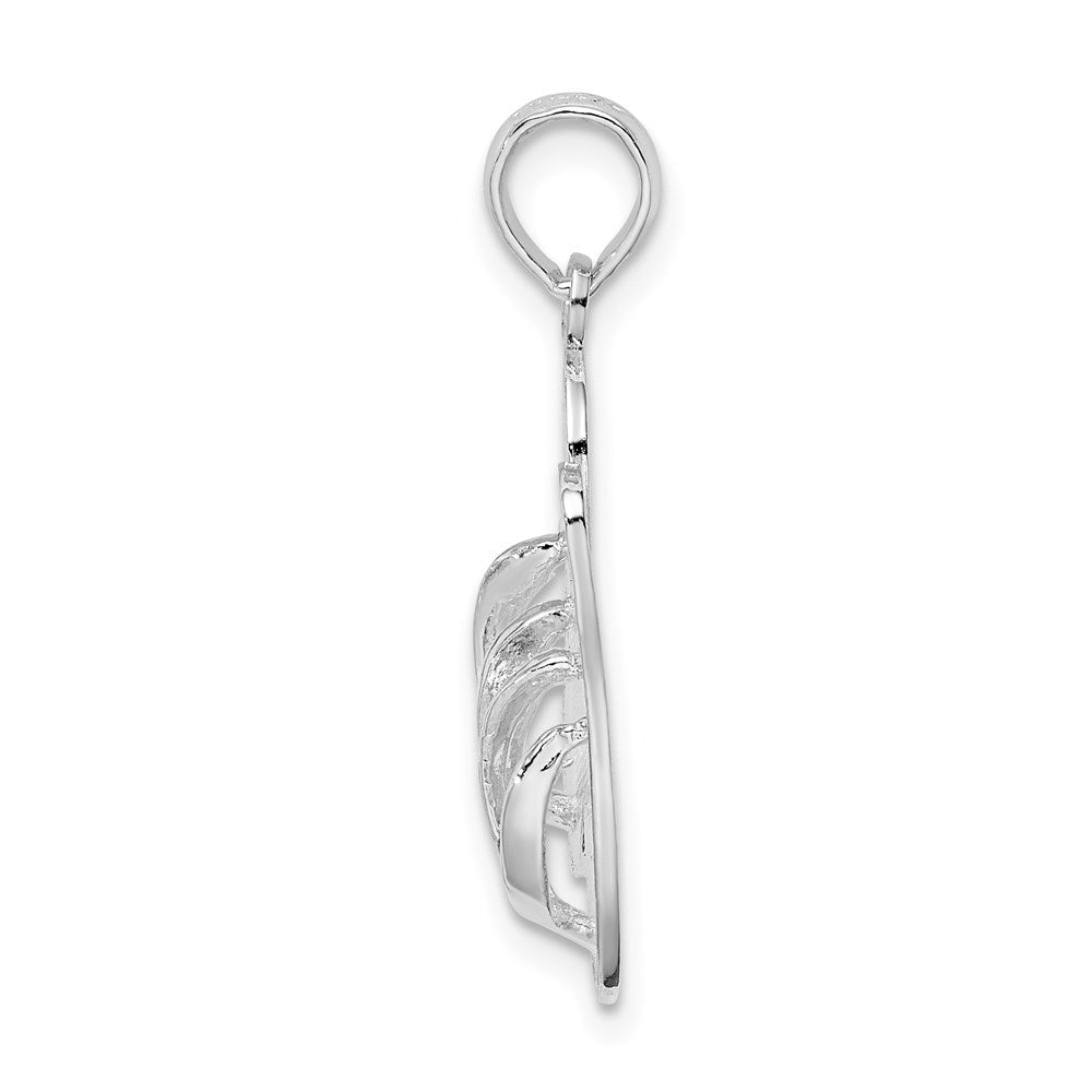 FJC Finejewelers 925 Sterling Silver Polished/Textured Key West Flip Flops Charm 26 x 15 mm