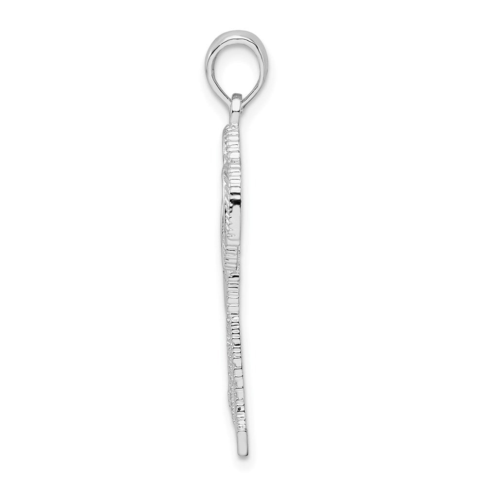 FJC Finejewelers 925 Sterling Silver d Polished/Textured Double Palm Tree Charm 33 x 15 mm