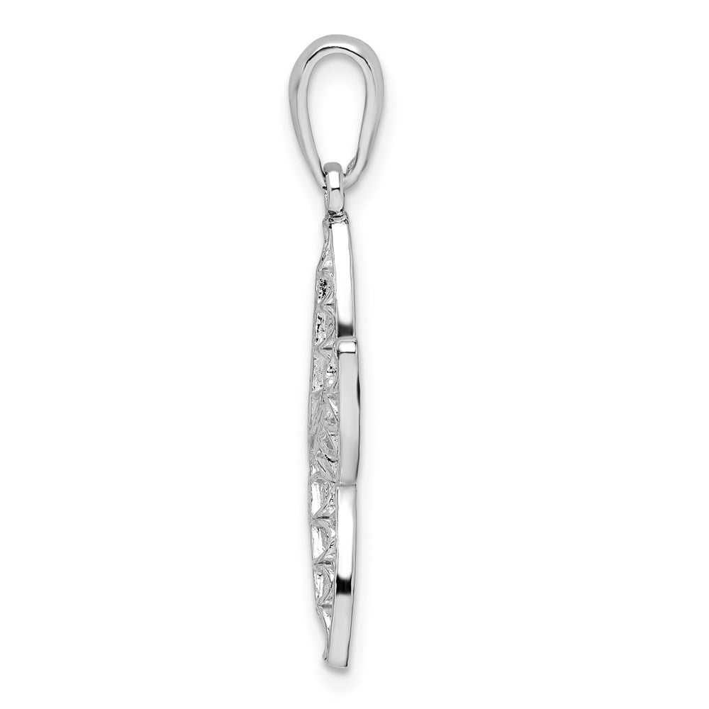 FJC Finejewelers 925 Sterling Silver Rhodium Plated Polished Cut-out Starfish Charm 23 x 19 mm