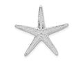 FJC Finejewelers 925 Sterling Silver Rhodium Plated Polished/Textured Starfish Slide 25 x 25 mm