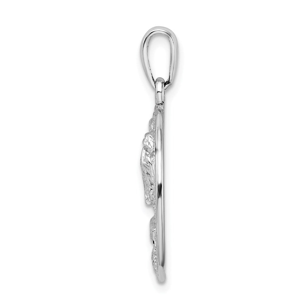 FJC Finejewelers 925 Sterling Silver Rhodium Plated Polished Marco Island Palm Tree Charm 29 x 19 mm