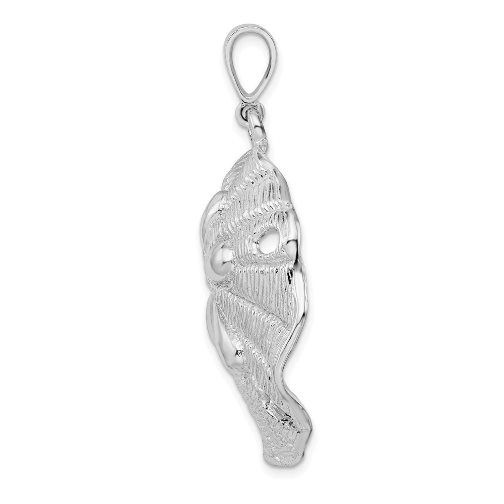 FJC Finejewelers 925 Sterling Silver d Polished/Textured Beveled Sand Dollar Charm 44 x 31 mm