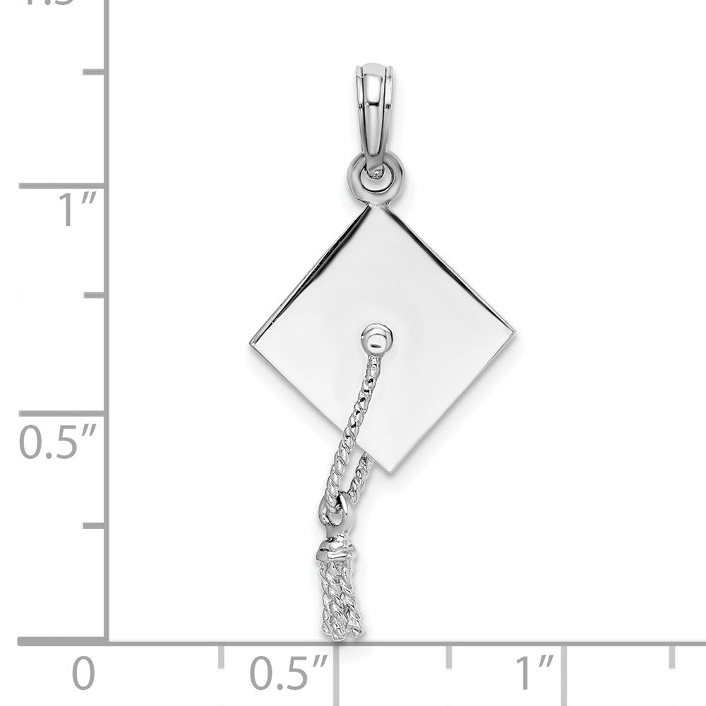 FJC Finejewelers 925 Sterling Silver Polish 3D Moveable Tassel Graduation Cap Charm 15 mm