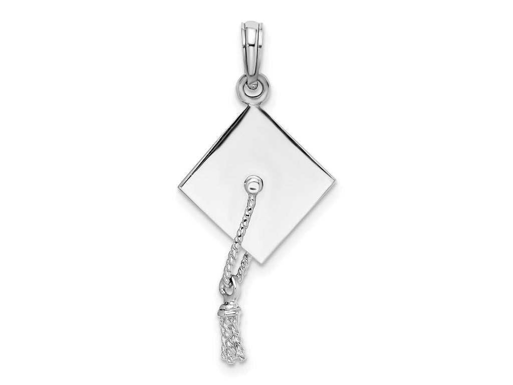 FJC Finejewelers 925 Sterling Silver Polish 3D Moveable Tassel Graduation Cap Charm 15 mm
