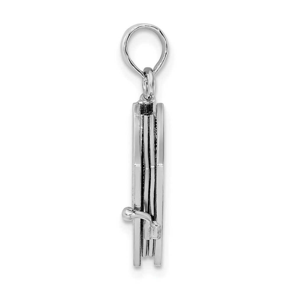 FJC Finejewelers 925 Sterling Silver Rhodium Plated 3D Moveable Lords Prayer Bible Charm 23 x 14 mm