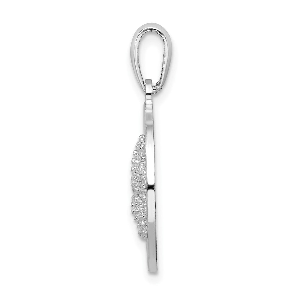FJC Finejewelers 925 Sterling Silver Rhodium Platedd Polish Booth Bay Starfish Charm 26 x 17 mm