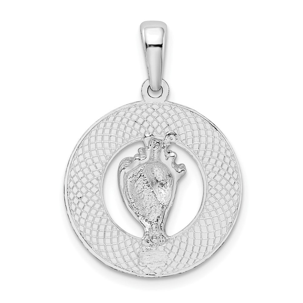 FJC Finejewelers 925 Sterling Silver d Polished St. Augustine with Shell Circle Charm 26 x 18 mm