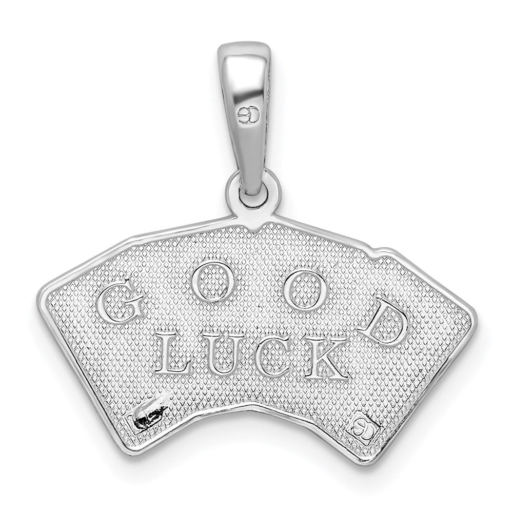 FJC Finejewelers 925 Sterling Silver Polished 4 Aces Good Luck Playing Cards Charm 19 mm